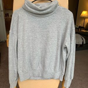 Grey turtleneck sweater